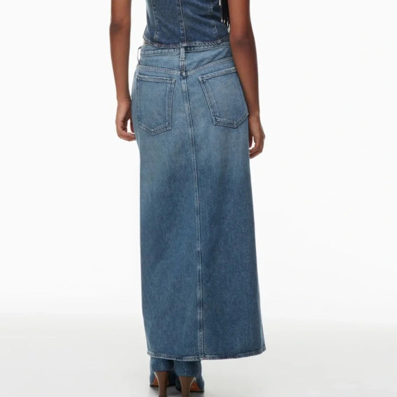 Agolde Leif Denim Maxi Skirt Size 24 NWT - Picture 3 of 7